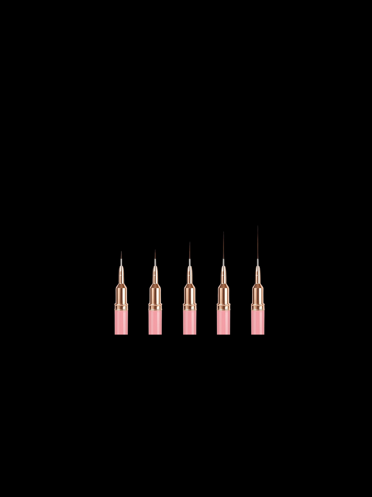 PINK NAIL ART BRUSHES (5 PK)