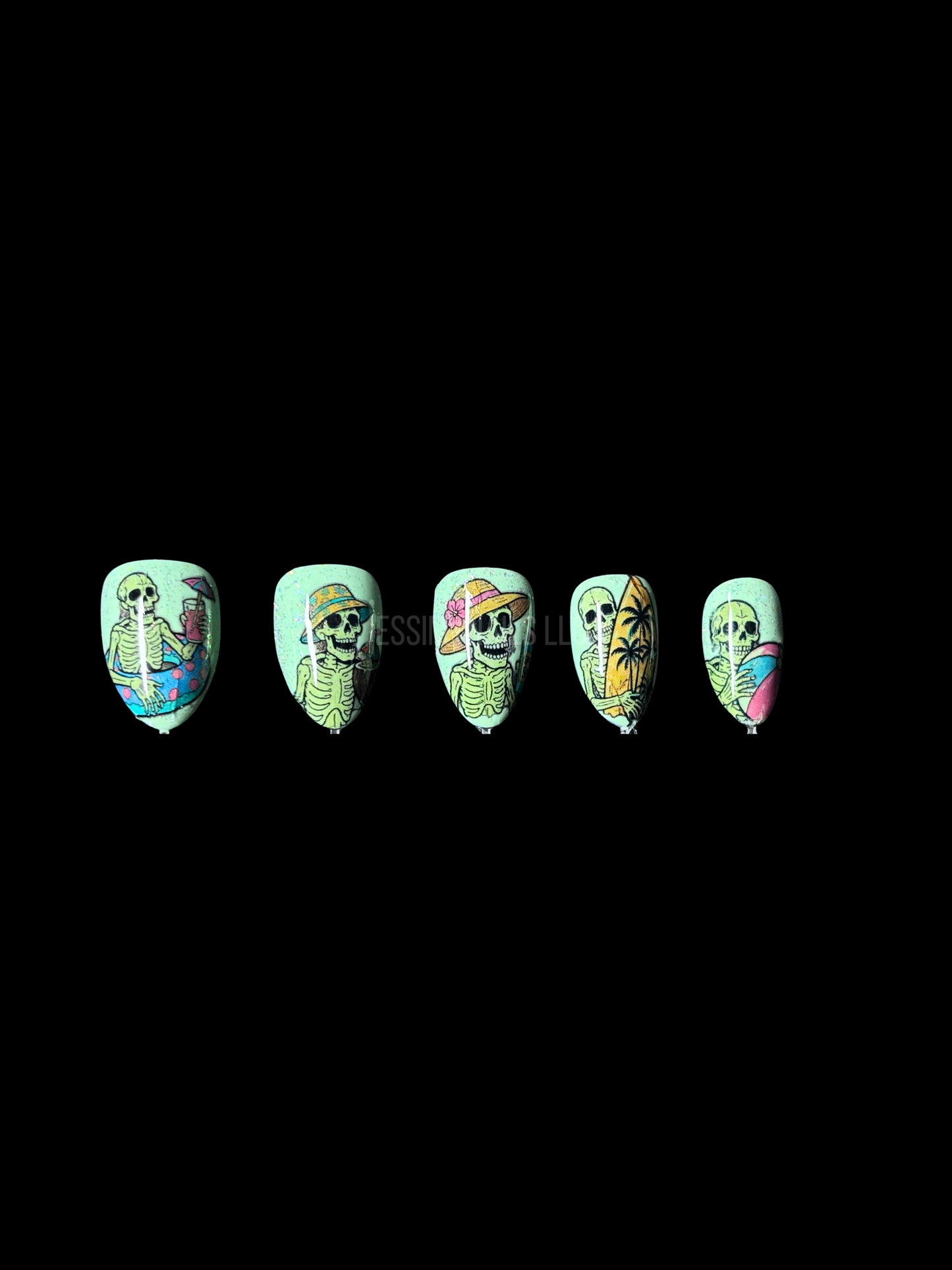 Zombie Beach Day Press-on Nail Kit
