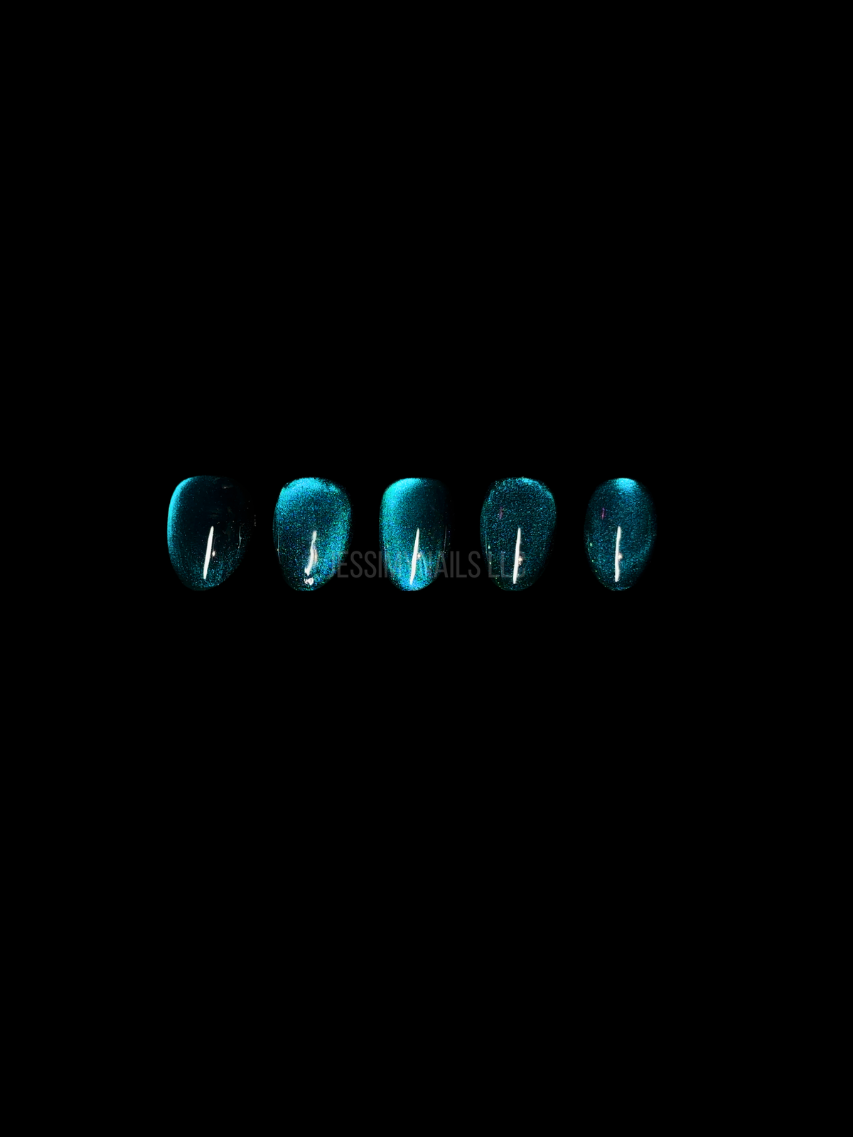 Turquoise Cat eye Press-on Nail Kit