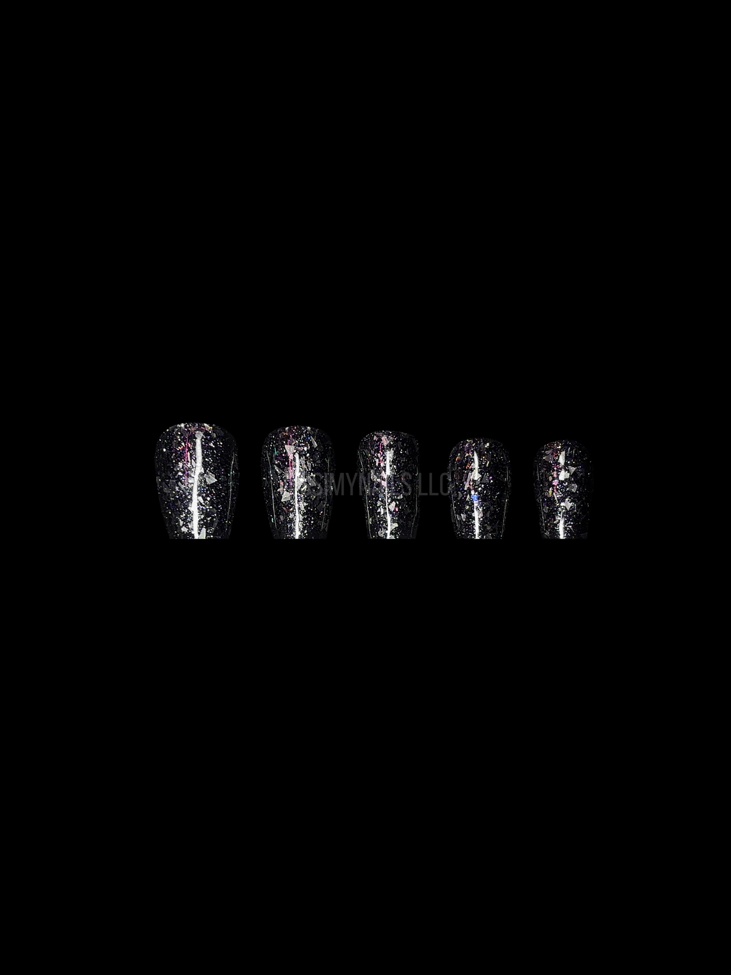 Black Crystal Crush Press-on Nail Kit