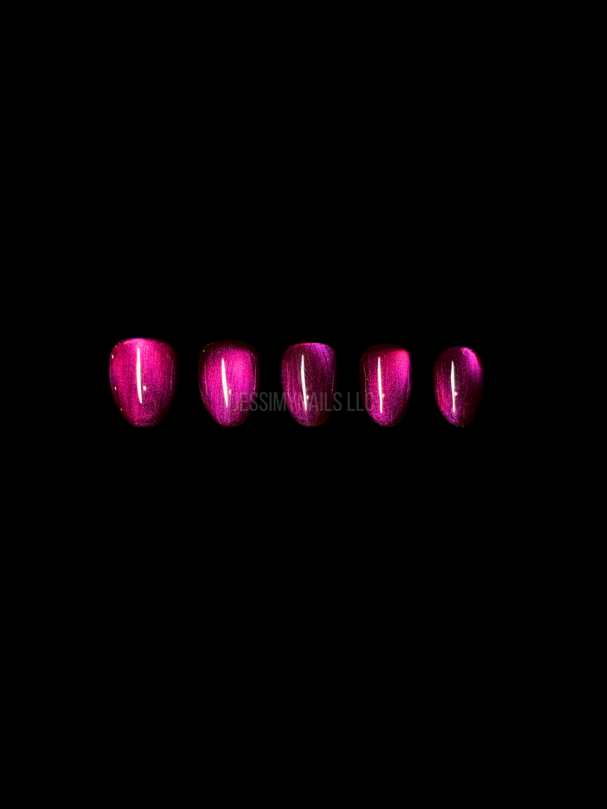 Fuchsia Cat eye Press-on Nail Kit